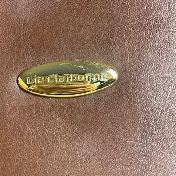 Liz Claiborne Brown Leather Dome Satchel Shoulder Bag - Picture 3 of 9